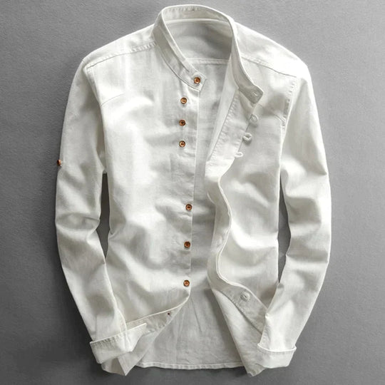 Variant image for Herren Bluse Japanischer Stil Elegante Baumwolle-8