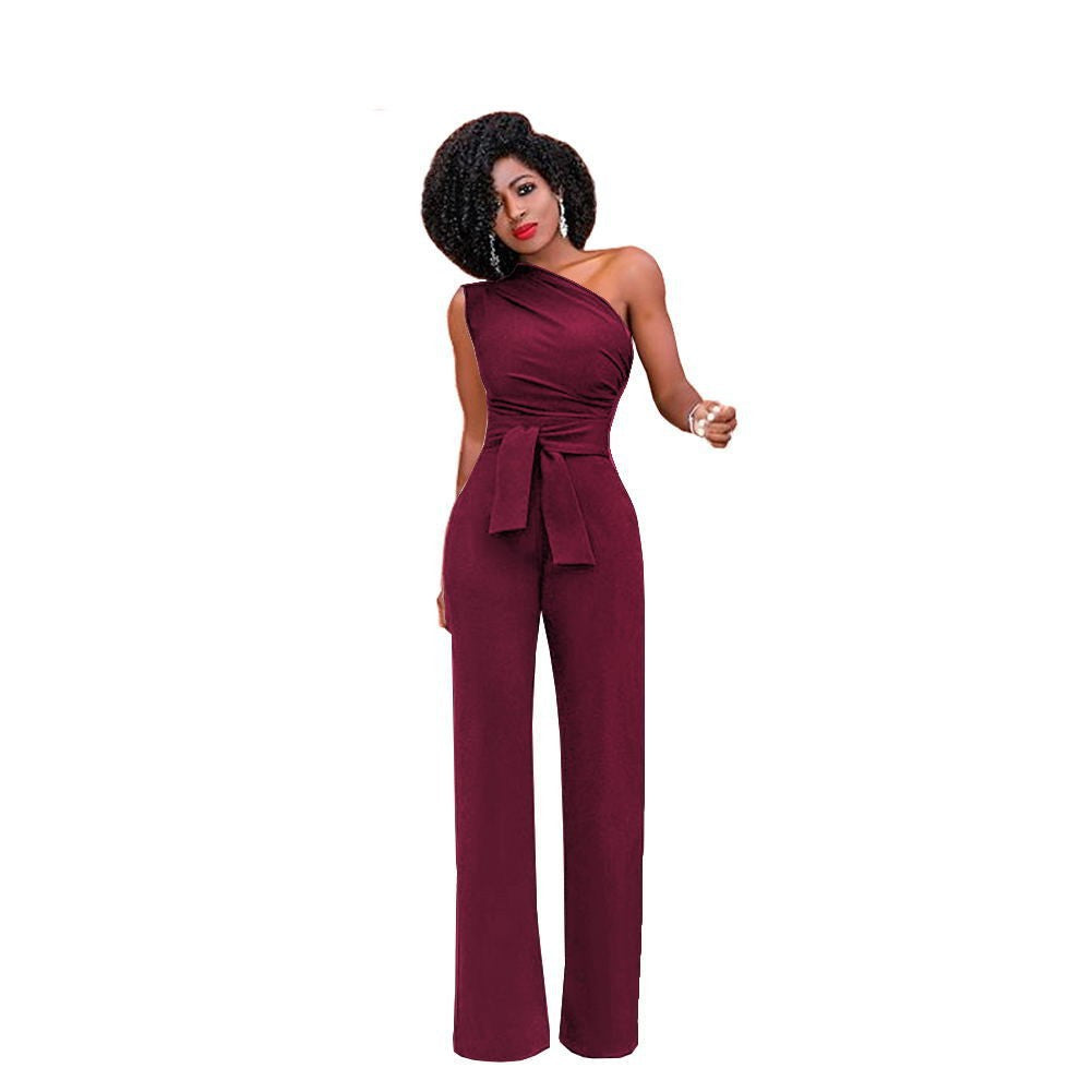 Ein-Schulter-Bodycon-Overall