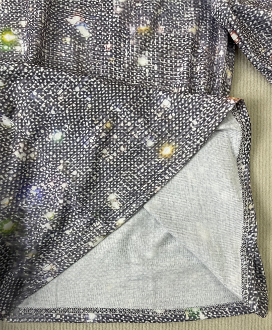 Damen Top Glitzer V-Ausschnitt Lange Ärmel Polyester Spandex 5