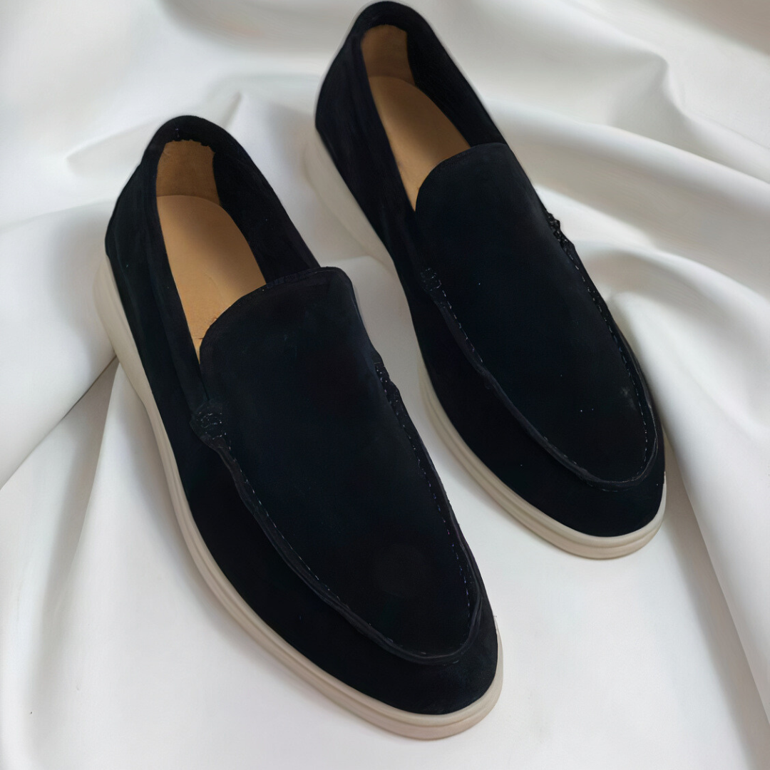 Herren Schuhe Vintage Lederloafer PU-Leder Handgenäht 1