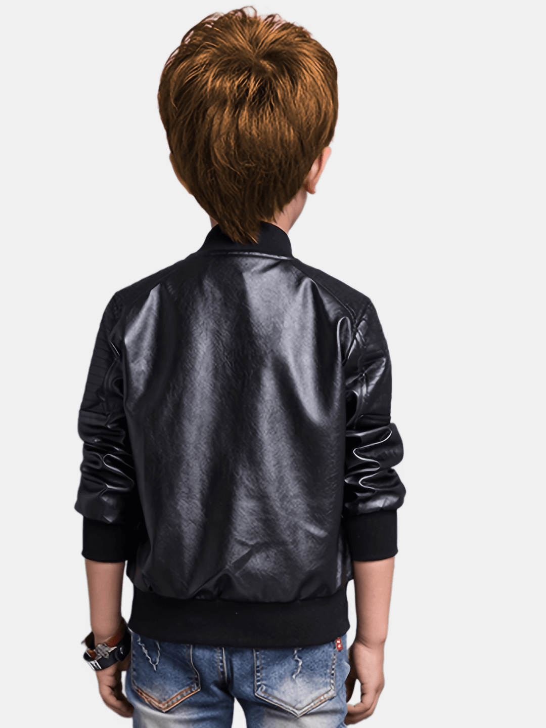 Jungenjacke 152 mit Erhöhtem Kragen und Reißverschluss aus Wasserabweisendem Material 5