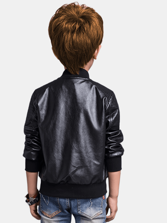Jungenjacke 152 mit Erhöhtem Kragen und Reißverschluss aus Wasserabweisendem Material 5