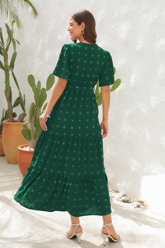 Damen Midi Kleid Groovy Baumwolle Sommerkleid für Elegante Anlässe-3