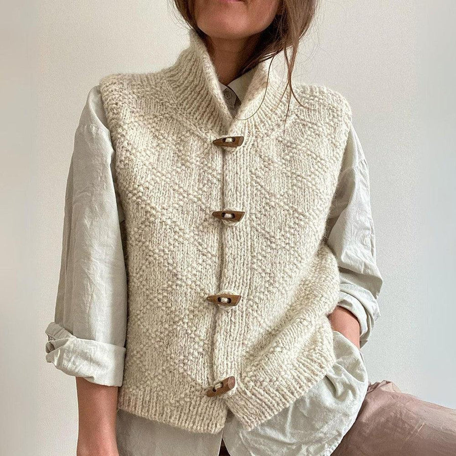 Damen Weste Elegante Passform Luxus Wollmix für Verschiedene Anlässe 1
