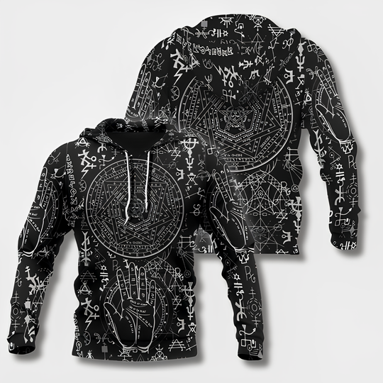 Variant image for Herren Kapuzenpullover Wikinger Stil Bequem Baumwollmischung-41
