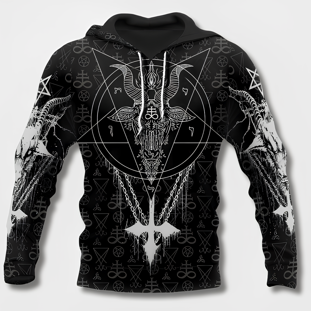Variant image for Herren Kapuzenpullover Wikinger Stil Bequem Baumwollmischung-49