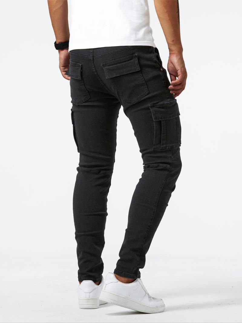 Herren Cargohosen Slim-Fit Baumwollmischung - Modernes Design mit Praktischen Taschen-3