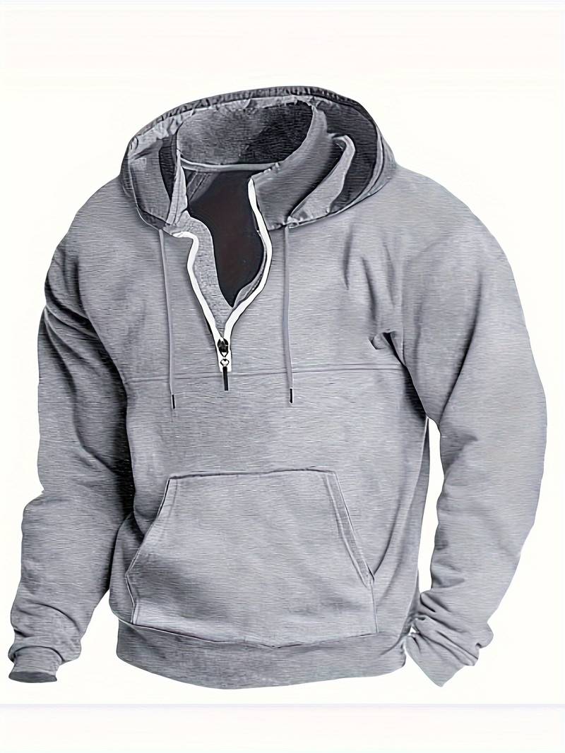 Herren Kapuzenpullover Lässig Baumwolle mit Kängurutasche-1