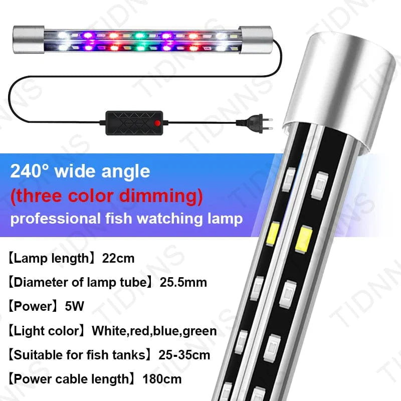 Aquarium Lampe LED für Pflanzenwachstum, Wasserdicht, Clip-On, Verschiedene Lichtfarben, 22-57 cm 0