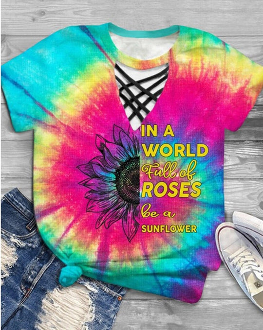 Ausgehöhlte Frauen-T-Shirts