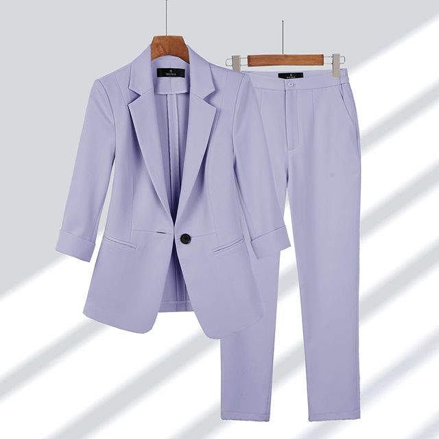 Variant image for Damenanzug Blazer Set mit Maßgeschneiderter Hose aus Hochwertigen Stoffen-25