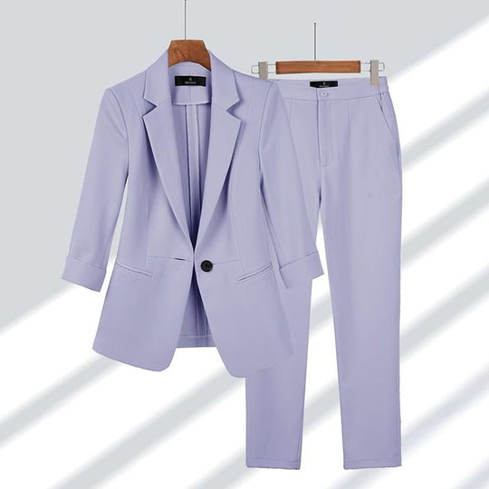 Variant image for Damenanzug Blazer Set mit Maßgeschneiderter Hose aus Hochwertigen Stoffen-25