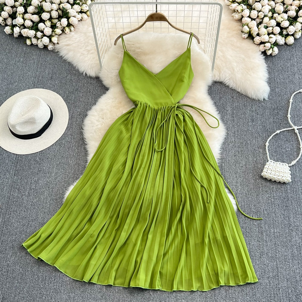 Damen A-Linien-Sonnenkleid