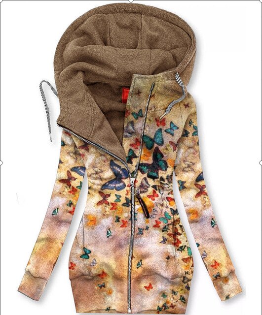 Damen Schmetterling Kunst Strickjacke Sweatshirt