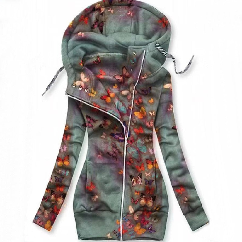 Damen Schmetterling Kunst Strickjacke Sweatshirt