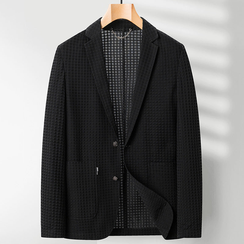 Damen Blazer Eleganter Waffelstrick Viskose-Mischung 2