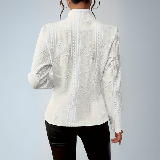 Damen Blazer Elegantes Texturiertes Design 1
