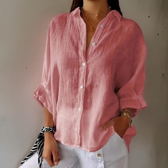 Damen Bluse Zeitlos Baumwollmischung 8