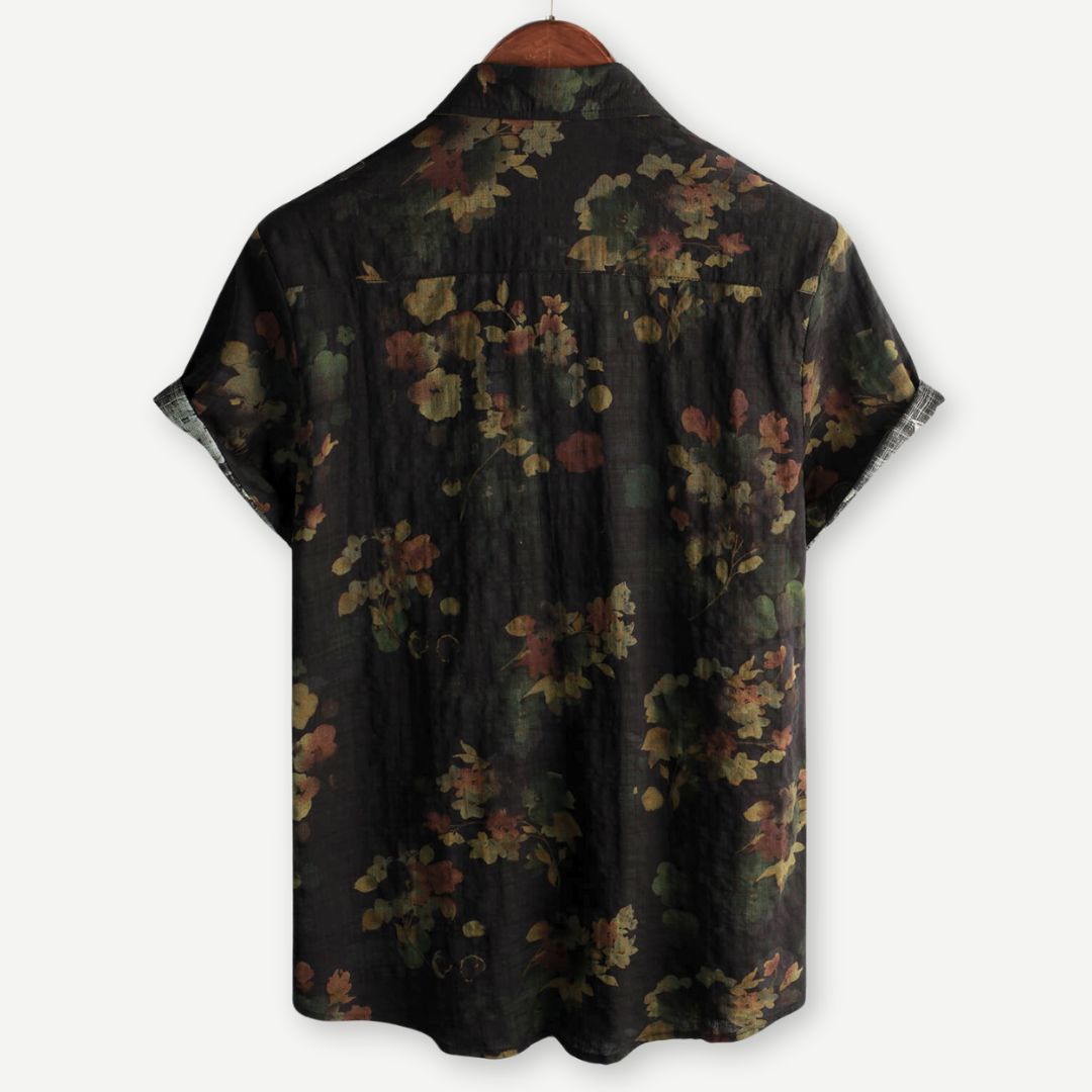 Damen Bluse mit Vintage Blumenmuster aus leichtem Stoff 1