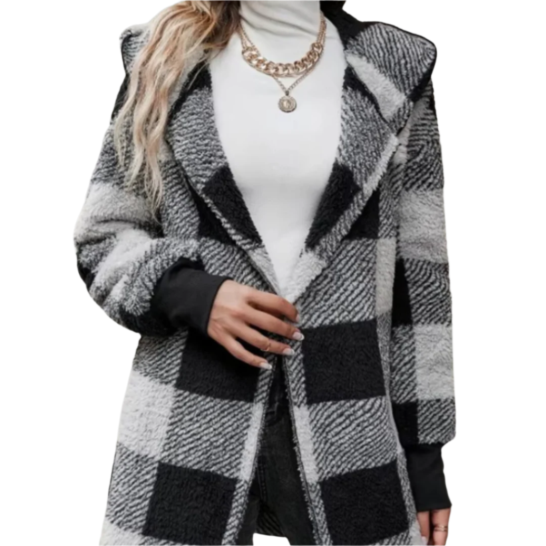 Damen Cardigan Wasserfest mit Karomuster 0