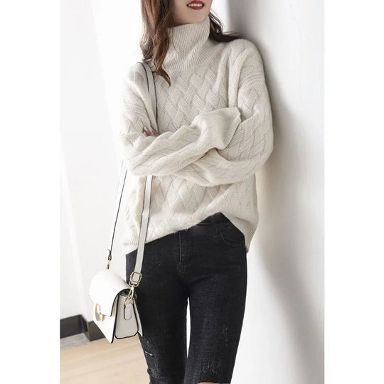 Damen Cashmere Pullover Elegante Zeitlose Mode 3
