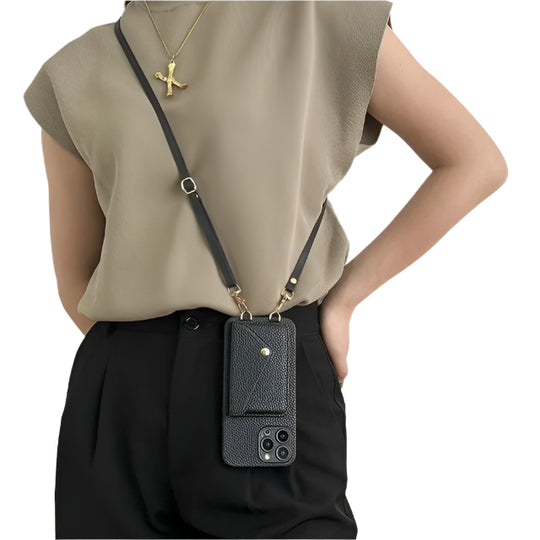 Damen Crossbody Handyhülle mit verstellbarem Band 0