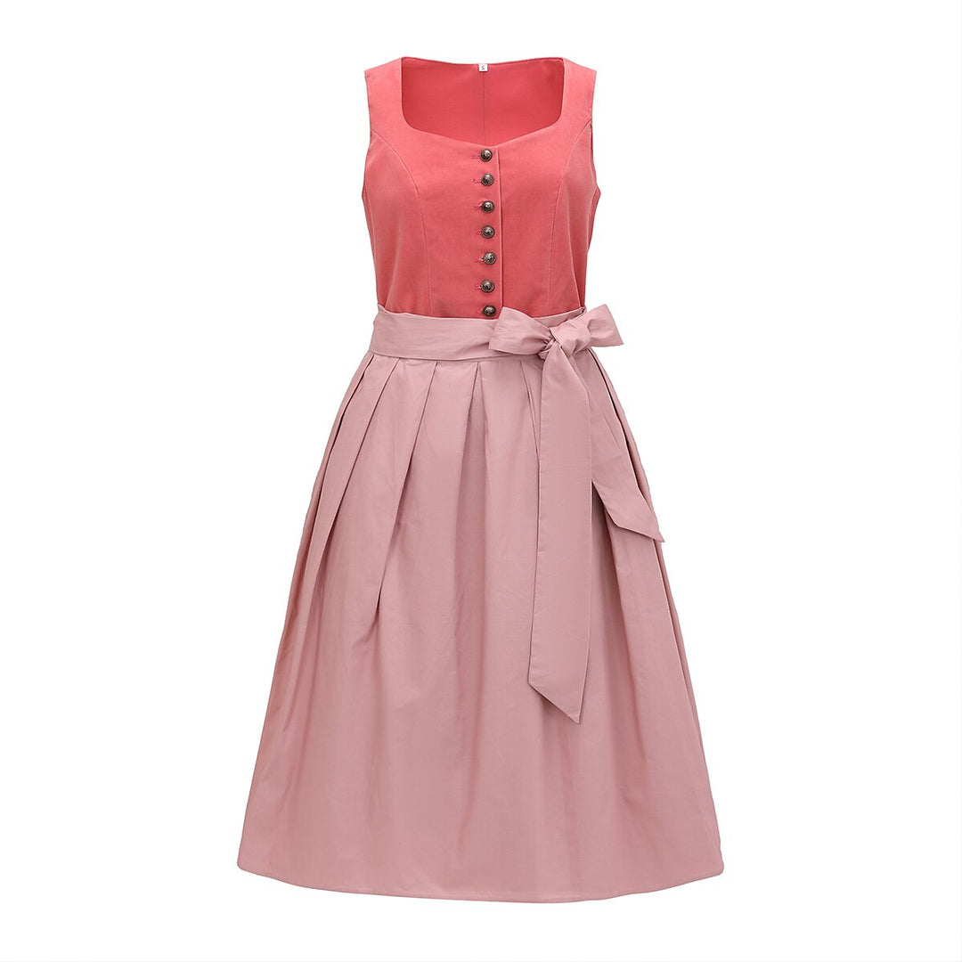 Damen Dirndlkleid mit Schürze – Traditionelles Trachtenkleid für Oktoberfest 1