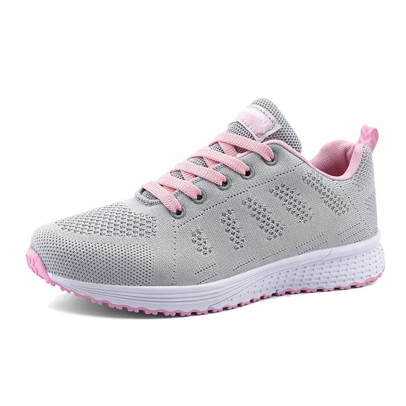 Damen Freizeitschuhe Atmungsaktive Mesh Sneakers Flach Nylon 7