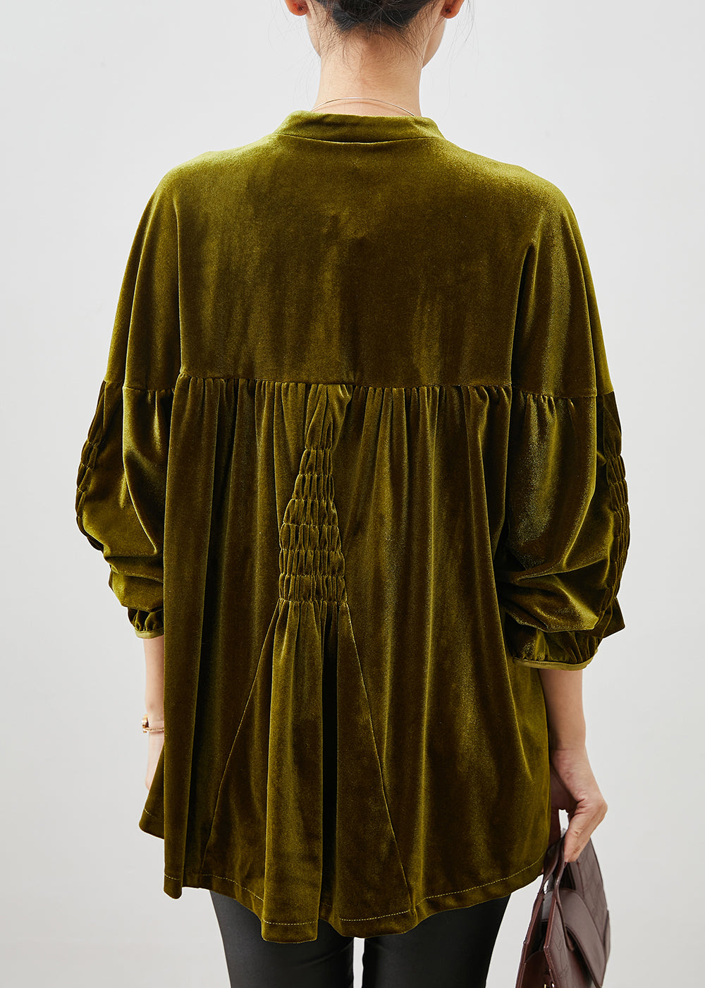 Damen Hemd Oversized Army Grün Trendy Look 3