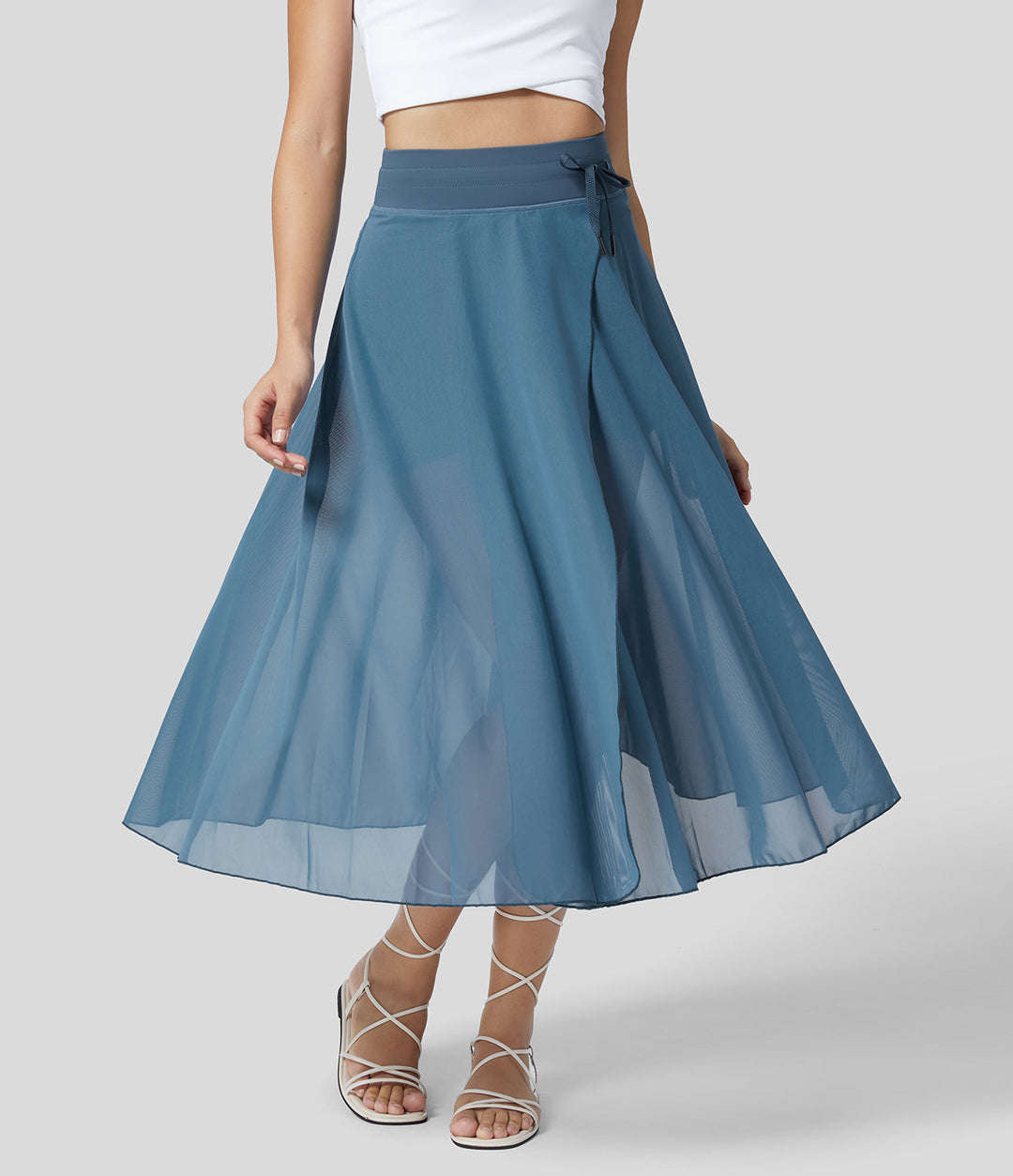 Damen Hochtaillierte 2-in-1 Rock Elegant 14