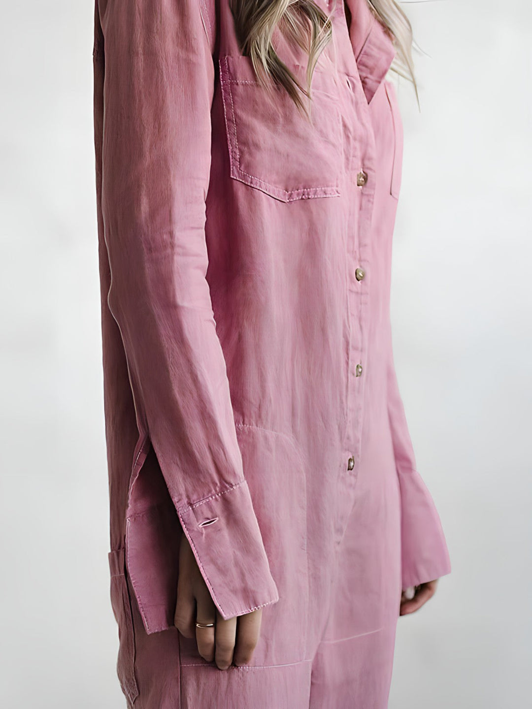 Damen Jumpsuit Getailleert Elegante Polyester 2