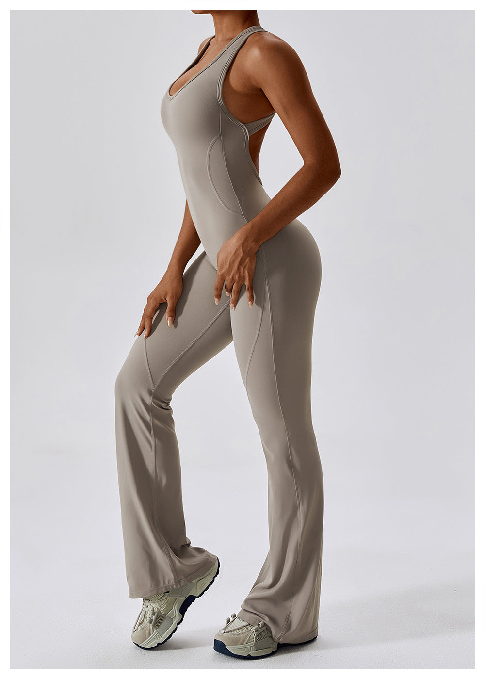 Damen Jumpsuit Tailliert V-Hals Nylon für Sommeraktivitäten 0