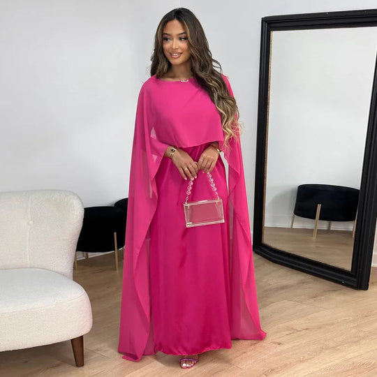 Damen Lange Kleid Fließend Minimalistisch 2
