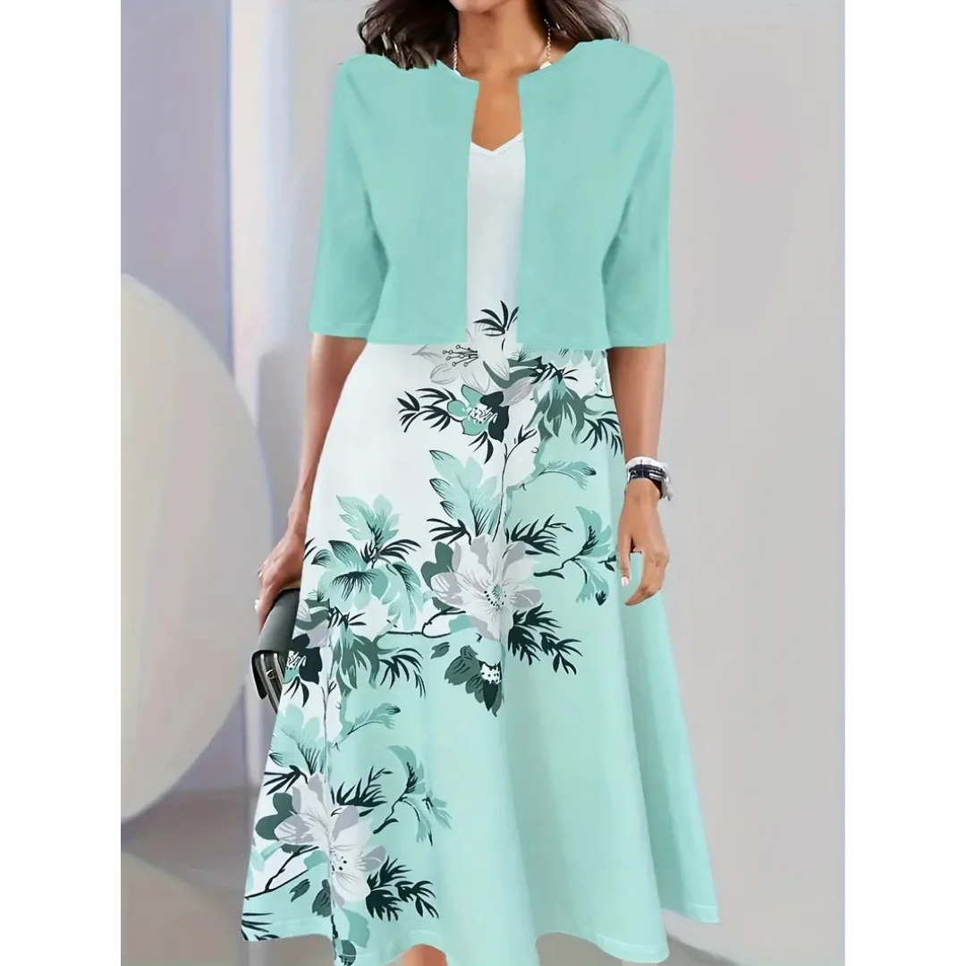 Damen Langes Kleid Modernes Design Hochwertiger Stoff 10