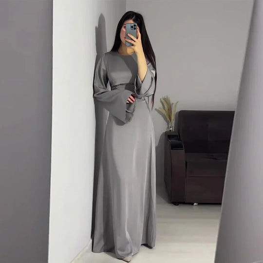 Damen Langes Kleid Raffiniert 1