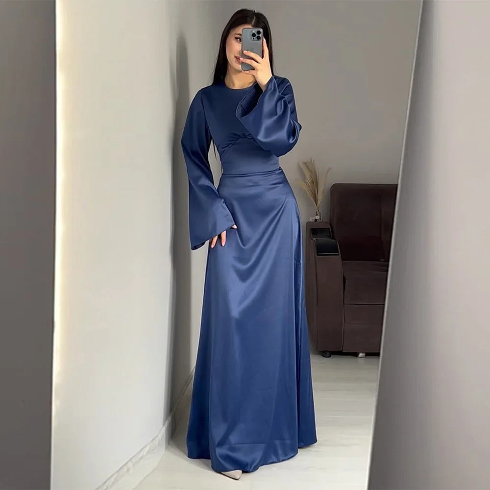 Damen Langes Kleid Raffiniert 3