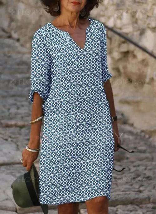 Damen Lockeres Kleid Sommer Stil Leicht 2