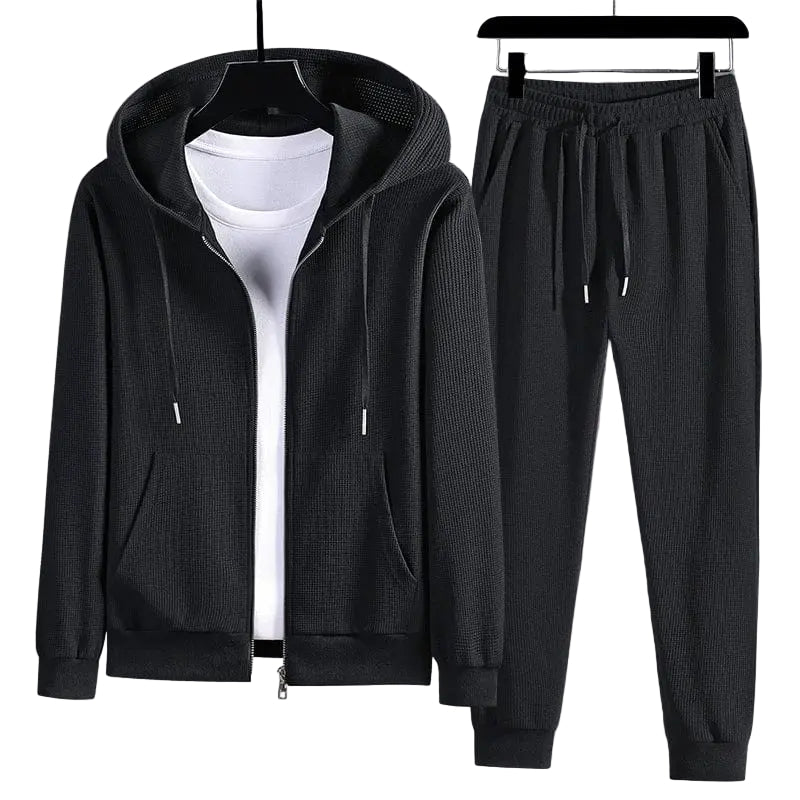 Damen Loungewear Set Waffel Strick Stil 0