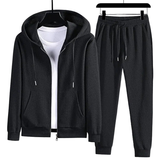 Damen Loungewear Set Waffel Strick Stil 0