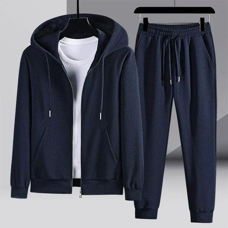Damen Loungewear Set Waffel Strick Stil 9