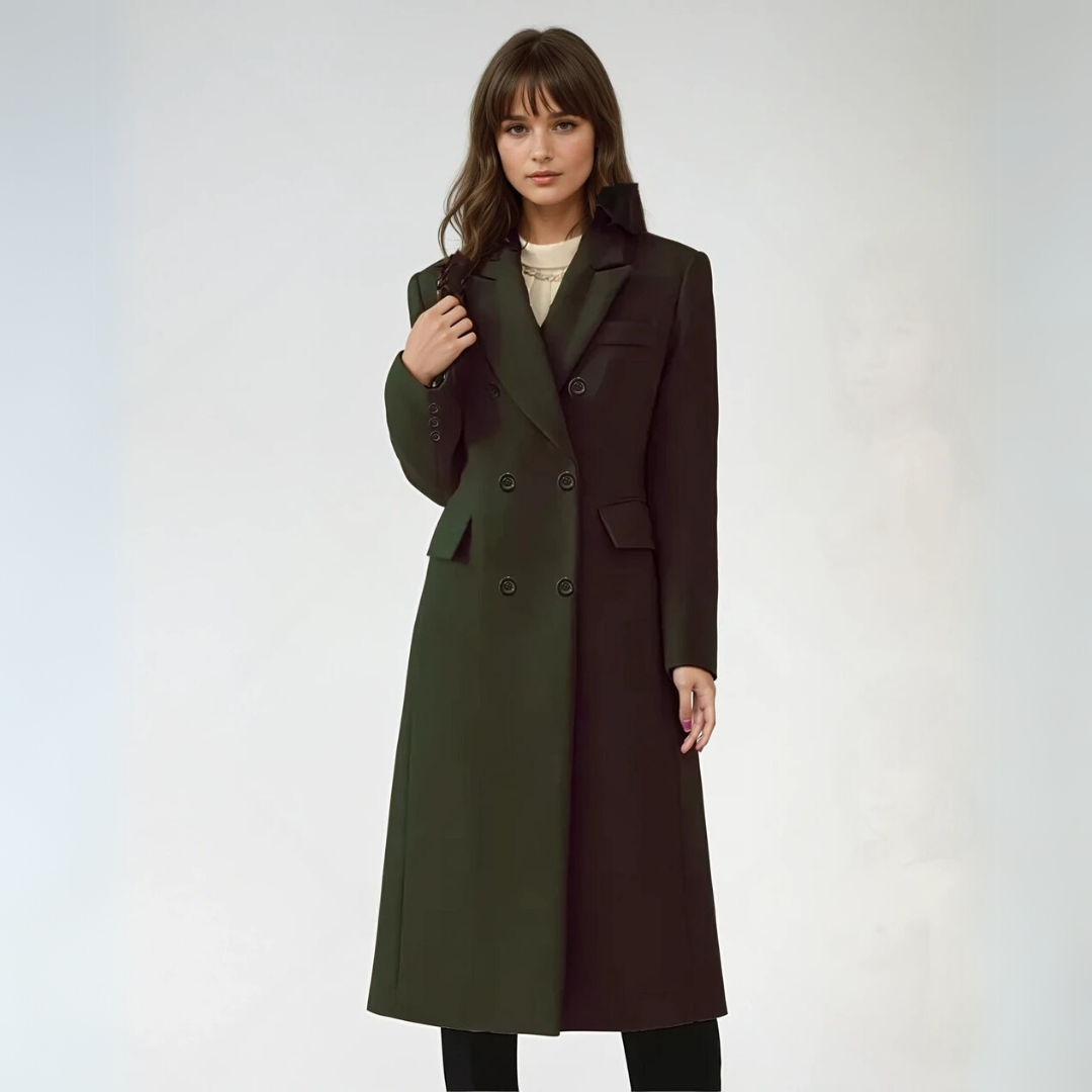 Damen Mantel Klassisch Elegante Passform Wollmix Wintermäntel 4