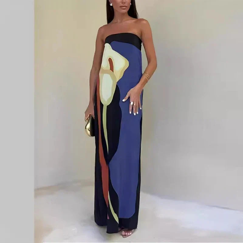 Damen Maxi Kleid Fließend Sommerstil 6