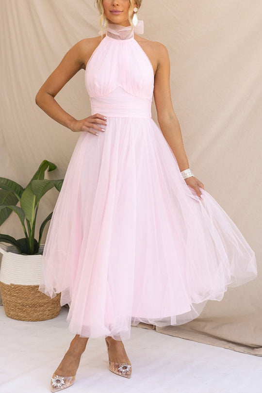 Damen Maxikleid Fließender Rock Stilvoll 5