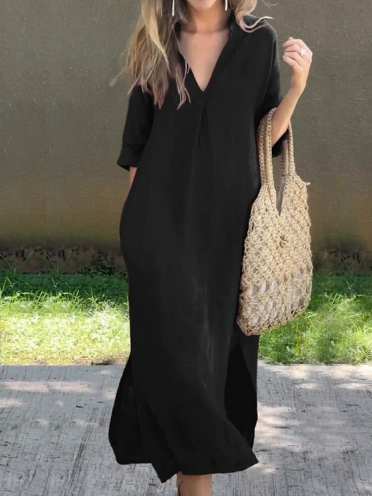Damen Maxikleid Klassisch Modernes Design 1