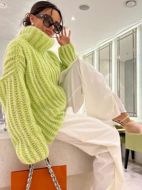 Damen Pullover mit langen Ärmeln und flauschigem Design 8