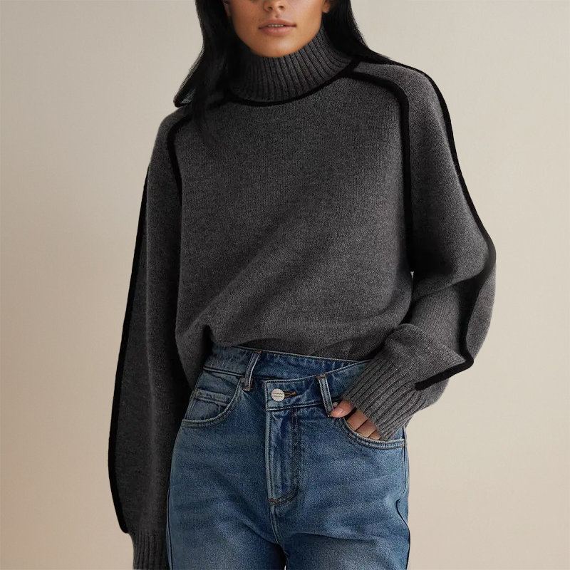 Damen Rollkragenpullover Winter Warm 3