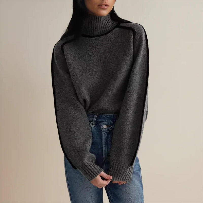 Damen Rollkragenpullover Winter Warm 4