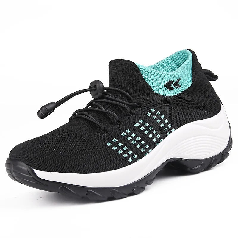 Damen Sneakers Plattform Schuhe für Freizeit und Sport 9