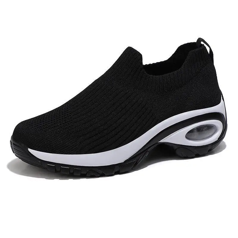 Damen Sneakers Wedge Atmungsaktiv Vulkanisierte Sohle 4