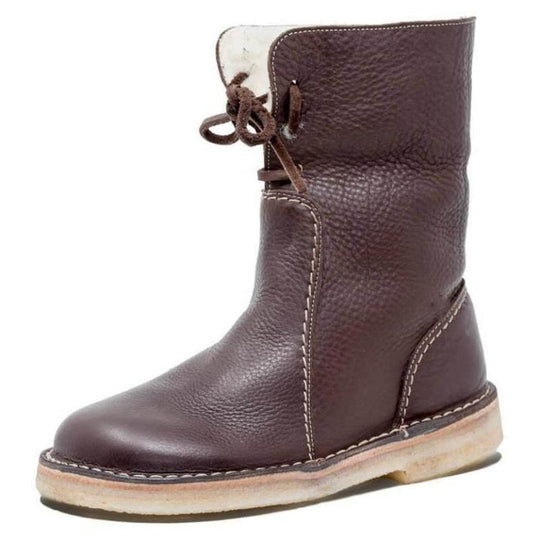Damen Stiefel mit Wollfutter und vielseitigem Kragen 3